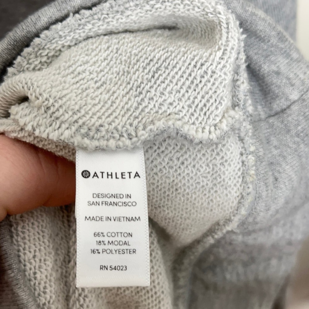 ATHLETA Studio Cinch Sweatshirt Dress Heather Gray {SS23} - Picture 5 of 6